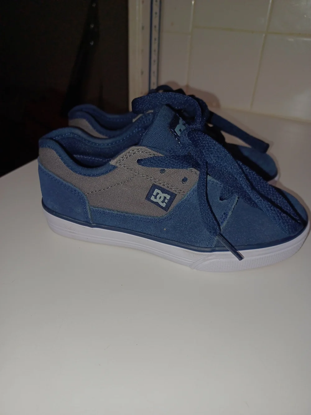 DC Kids' Navy and Gray Skate Shoes